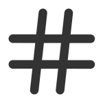 Hashtag SVG Icon
